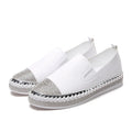 Flats Shoes Women 2021 New Autumn Loafers Flats Ladies Espadrilles Women Moccasins Ladies Bow Shoes Female Slip-on Creepers Zpaxo White 40