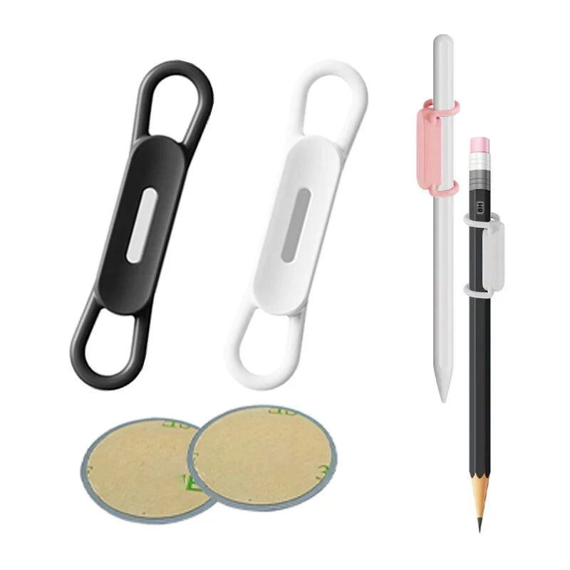 Magnetic Pen Pencil Holder Silicone Adjustable Pens Stand For Desktop Refrigerator White Boards Office Desktop Marker Organizer Zpaxo 1 Black 1 White