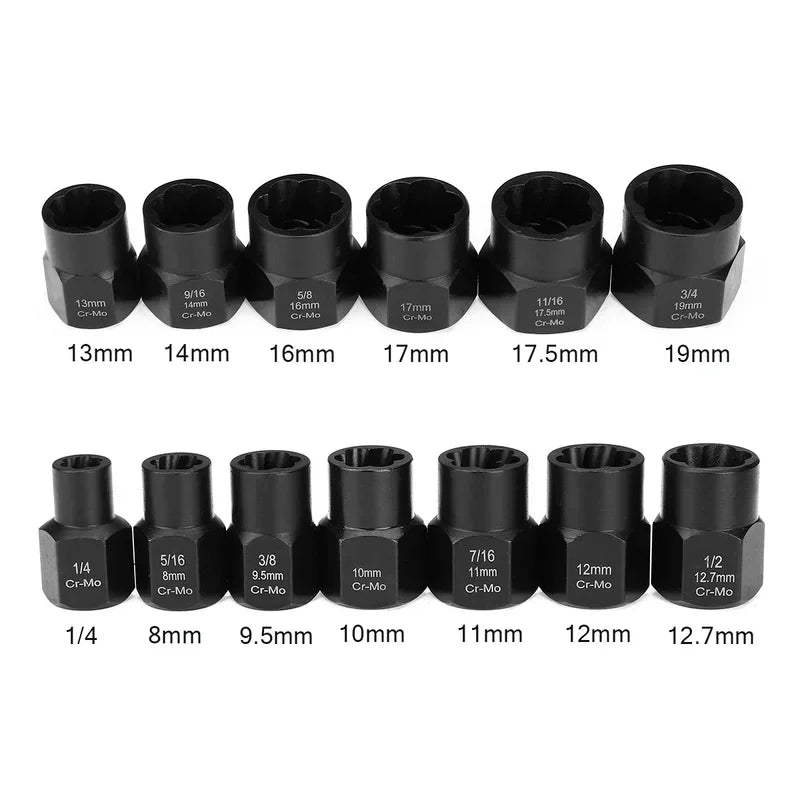 10 Impact Damaged Bolt Nut Remover Extractor Socket Tool Removal