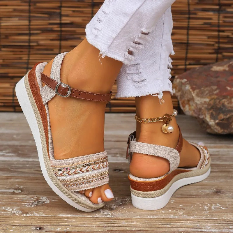 Women Sandals Summer Casual Luxury Flat Sandals Platform Shoes for Women 2024 New Designer Fashion Sandals Sandalias De Mujer Zpaxo