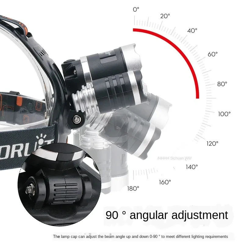 KDULIT 10W LED Rechargeable Headlamp – Waterproof 18650