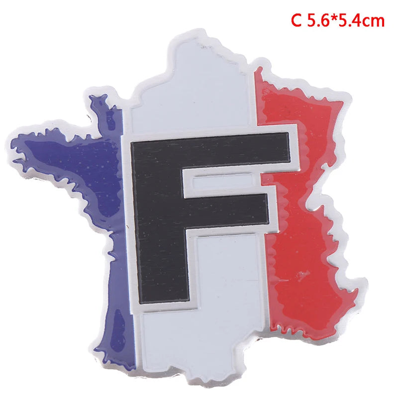 French Flag Alloy Emblem Badge Sticker – Car & Motorcycle Decor