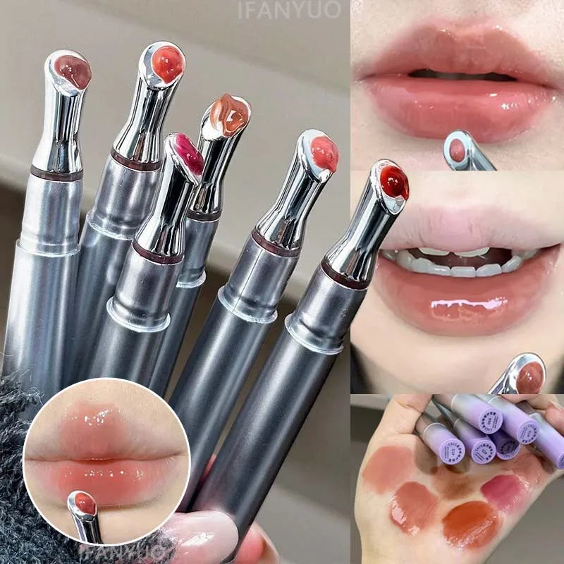 Mirror Watery Lip Gloss Iron Brush Head Lasting Moisturizing