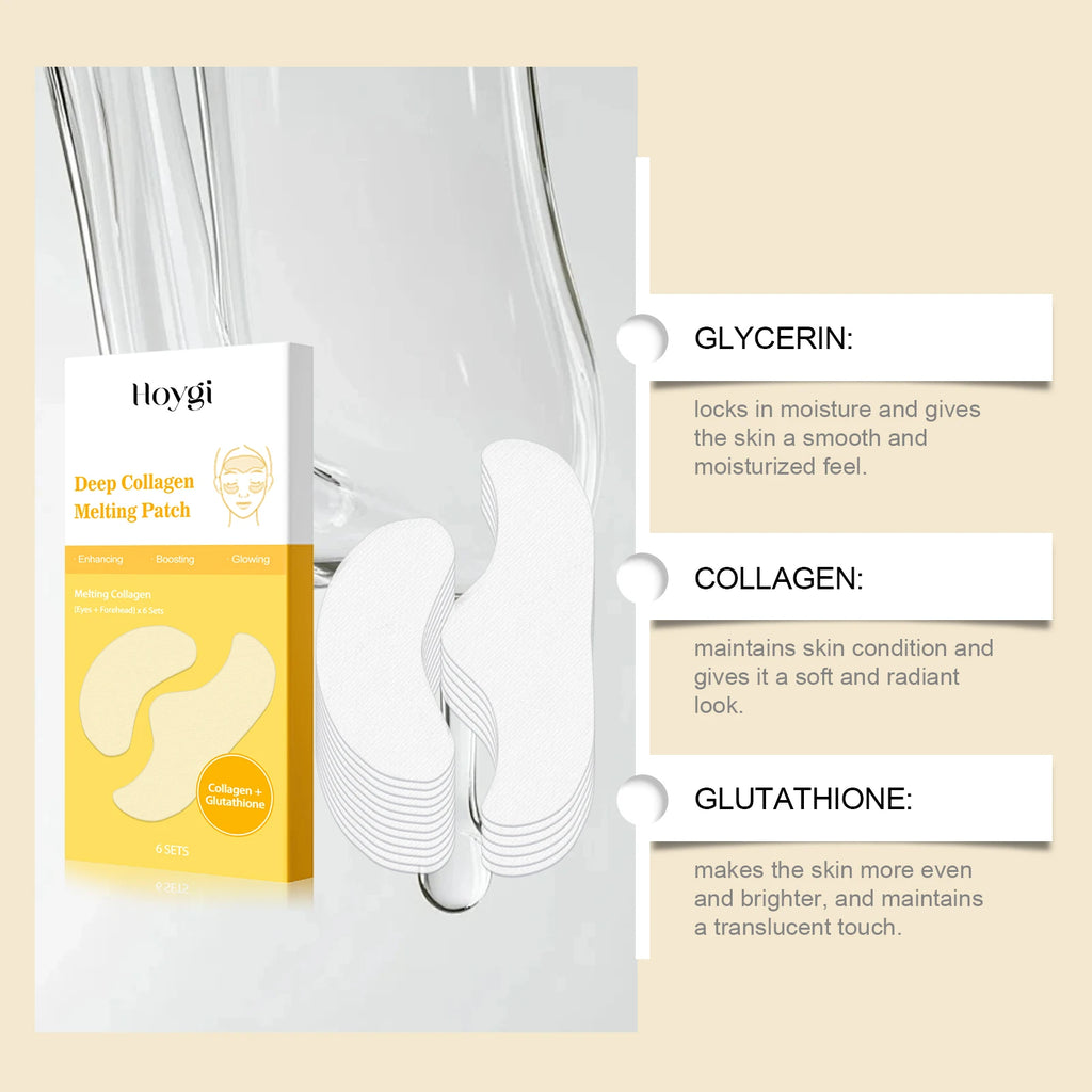 Hoygi Collagen Water-Soluble Patches – Eye & Face Firming Mask Collagen Face Patch Zpaxo