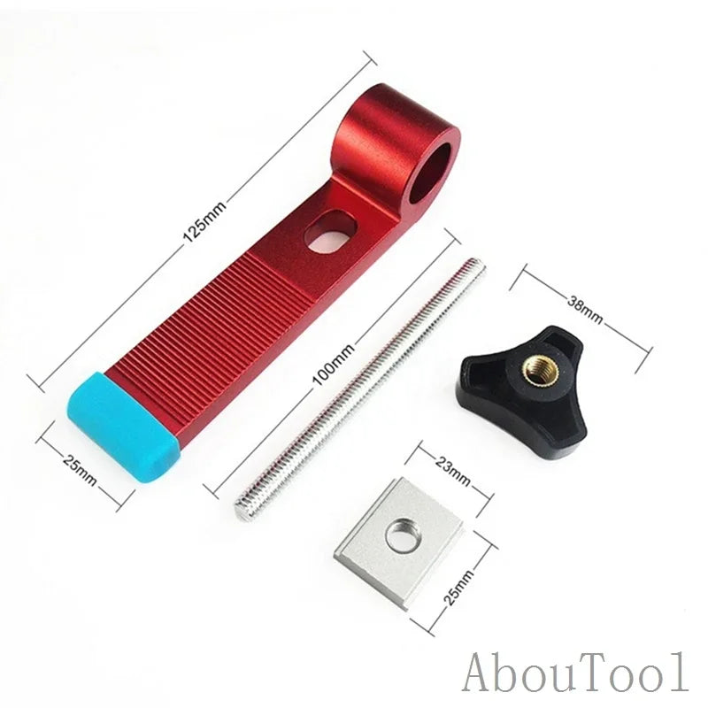 T Track Aluminum Alloy Wood Clamp Rail Slide Slot Stopper M8 Screw Positioning Limiter Miter Clip Fixed Clamp Woodworking Tools Zpaxo