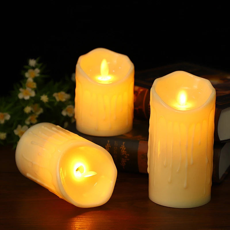 Realistic LED Electronic Candles | Romantic Wedding Candles | Valentine's Day, Christmas, and Halloween Candle Lights
