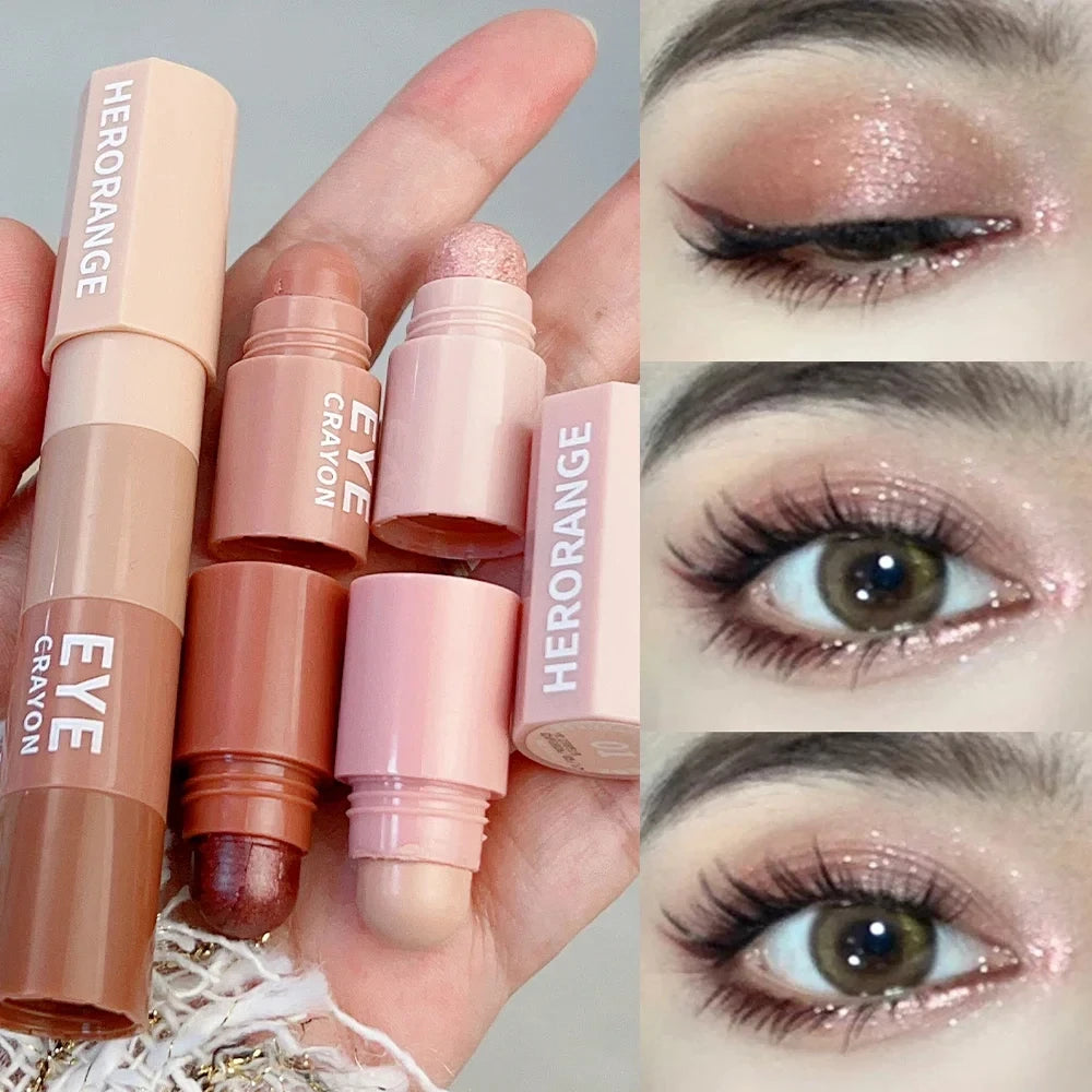 4 5 In1 Pearlescent Eyeshadow Pencil Glitter Silkworm Liner