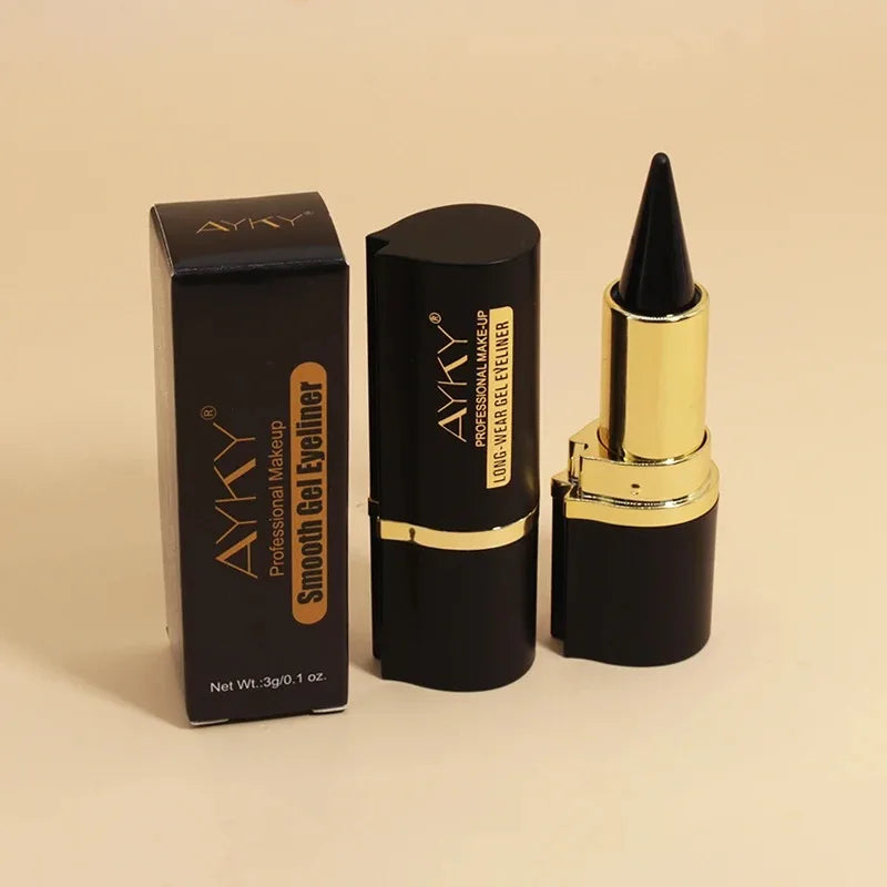 Waterproof Gel Eyeliner Pencil Smooth White Black Pigment Smudge