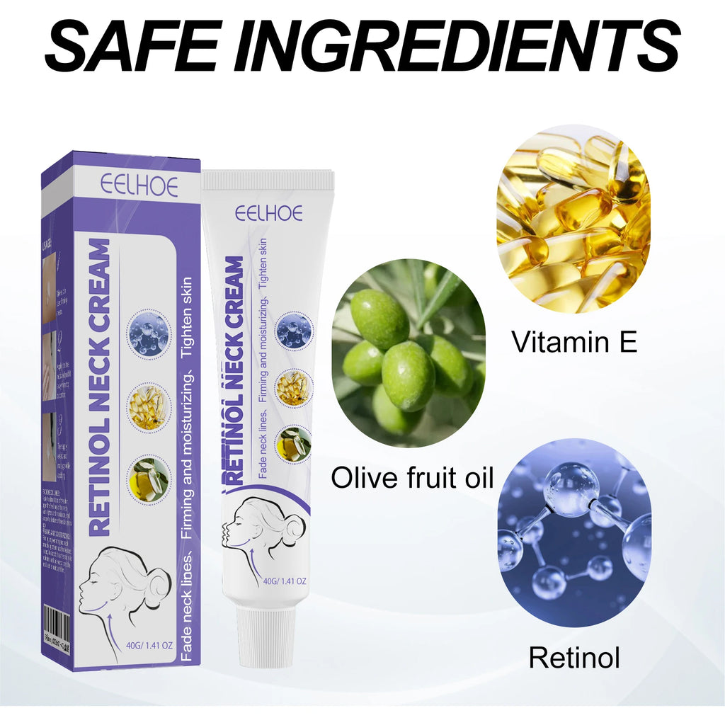 Retinol Neck Cream Lighten Neck Lines Lift Firming Double Chin Improve Elasticity Skin Moisturizer Rejuvenation Neck Skin Care Zpaxo