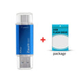 ZSUIT LC Type-c 3.0 Flash Drive 16GB 32GB Metal OTG 2 IN 1 Pen Drive 2.0 Memory Stick USB Custom LOGO cle Usb Waterproof U Disk Zpaxo 64GB-2.0 Blue