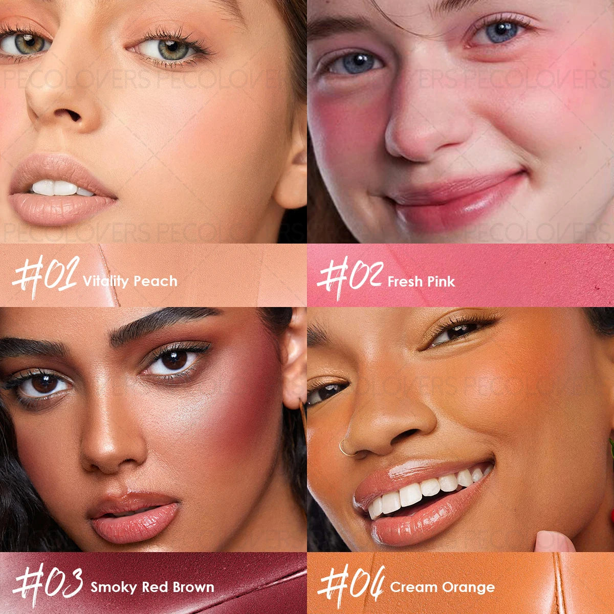 1PC Matte Blush & Lip Gloss - Creamy Mashed Potato Texture, Effortless To Apply, Richly Pigmented, Long-Wearing, Christmas Gift Zpaxo