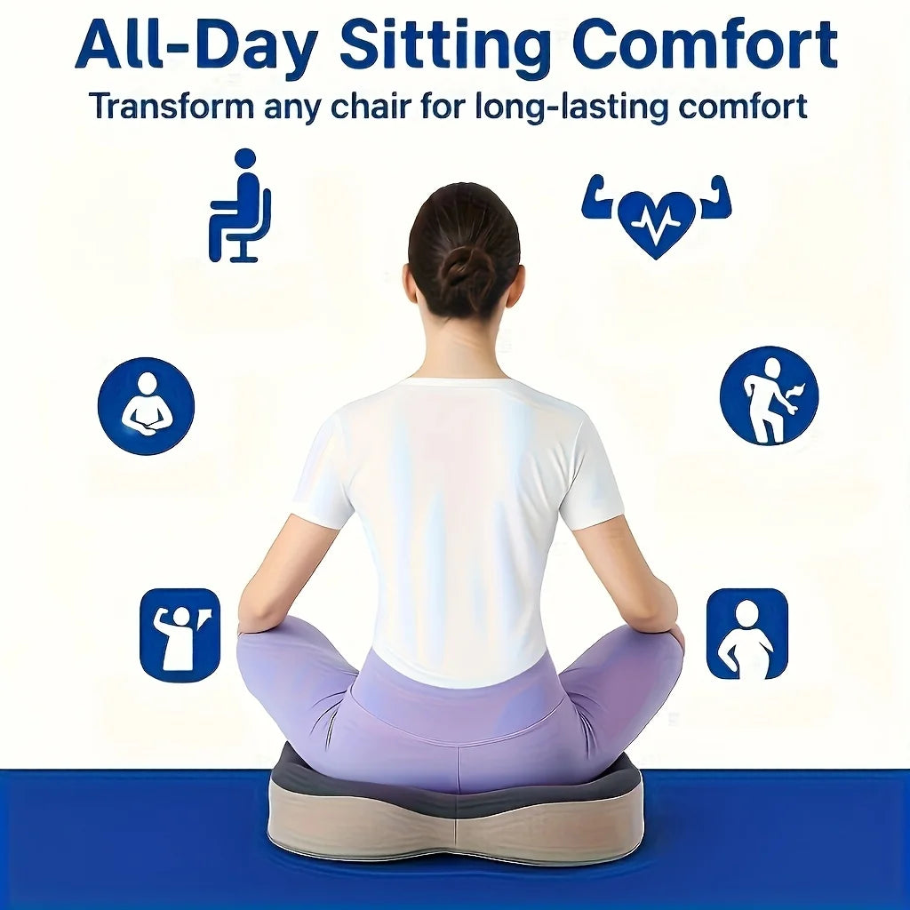 Memory Foam Seat Cushion – 3D Ergonomic Coccyx Support Ergonomic Seat Cushion Zpaxo