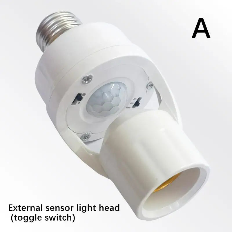 360 Degrees LED Night Lamp E27 Socket Base AC 85-265V Human Induction Lamp Holder PIR Motion Sensor Delay Time Adjustable Switch Zpaxo A