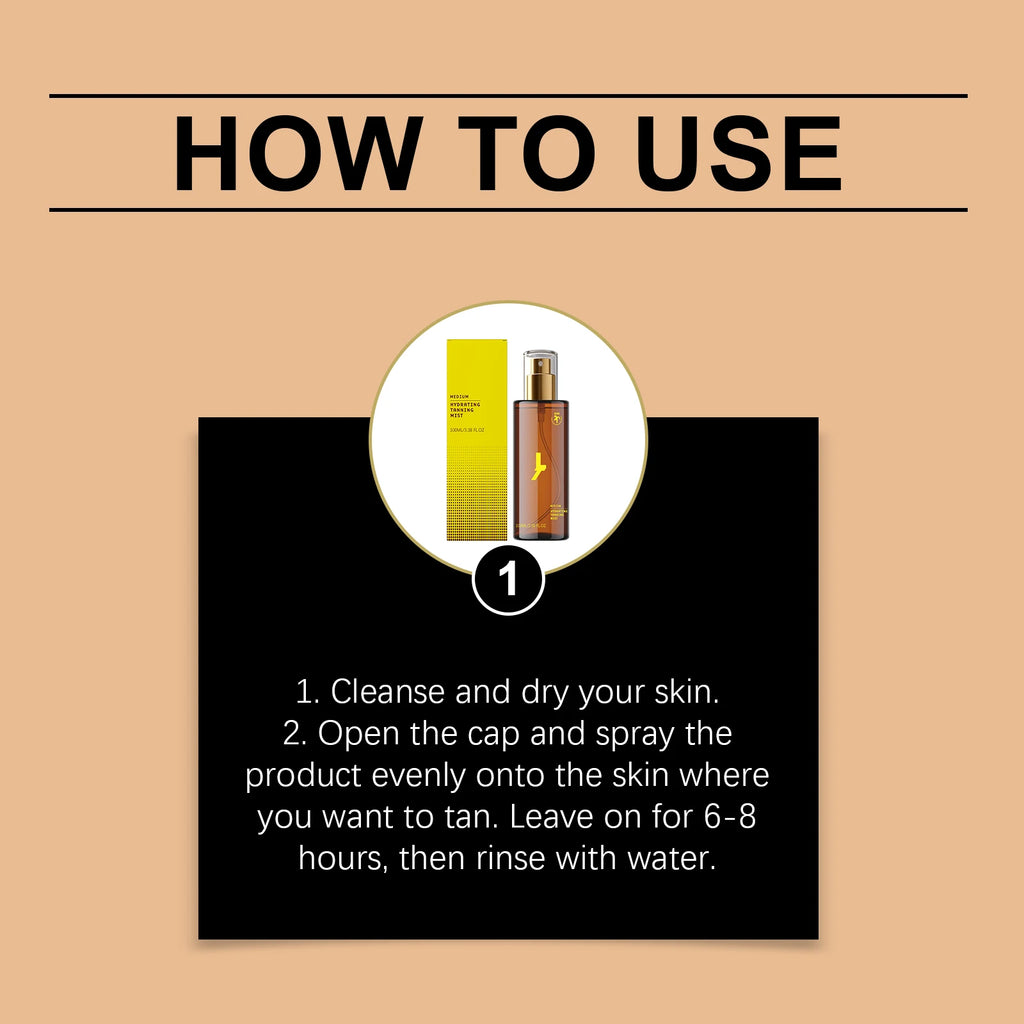 100ml Self Tanning Mist for Sun Kissed Natural Glow Long Lasting Sunless Tan Fast Drying Hydrating Spray Vegan DHA Streak Free Zpaxo