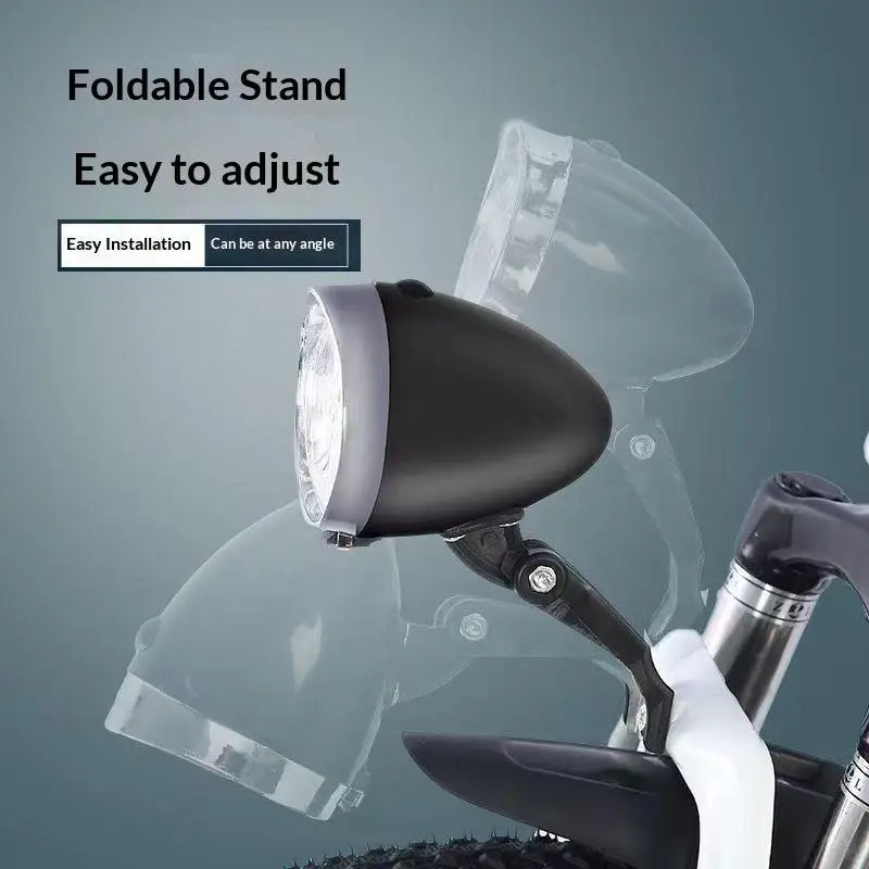 Vintage 3-LED Bicycle Headlight – Retro Bike Front Light