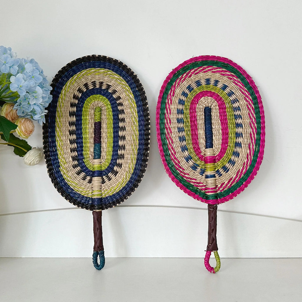 Handwoven Seagrass Fan – Boho Wall Decor for Home & Weddings