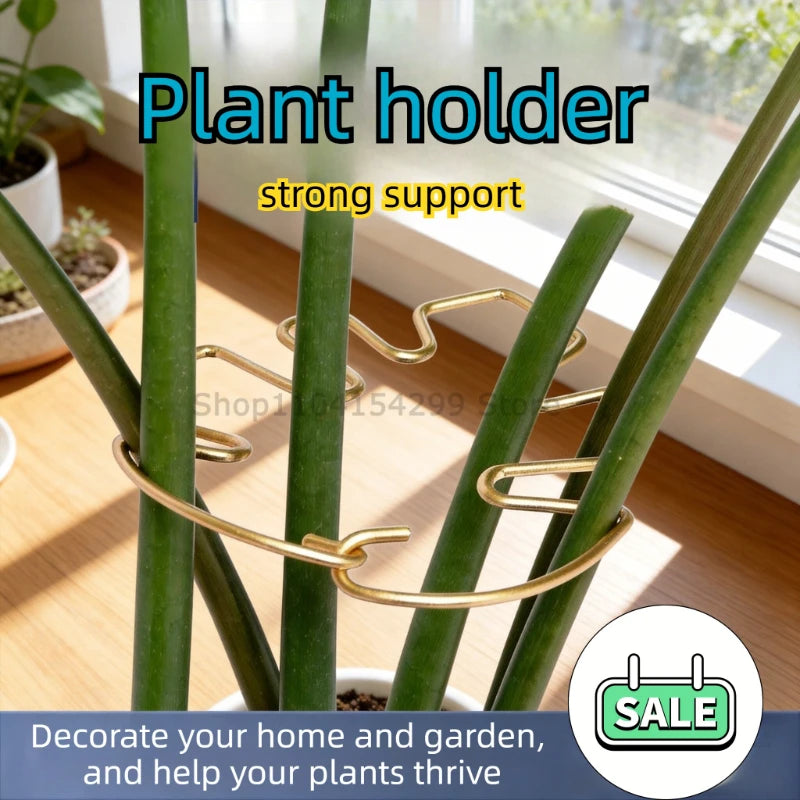 1-4 PCS Plant Fixing Clamp Flexible Plant Stem Golden Support Clips Adjustable Garden Fixator for Hydroponic & Indoor Plants Zpaxo