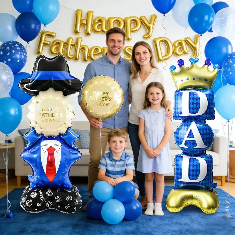 Father's Day Decorations Balloons I Love You Dad Happy Aluminum Film