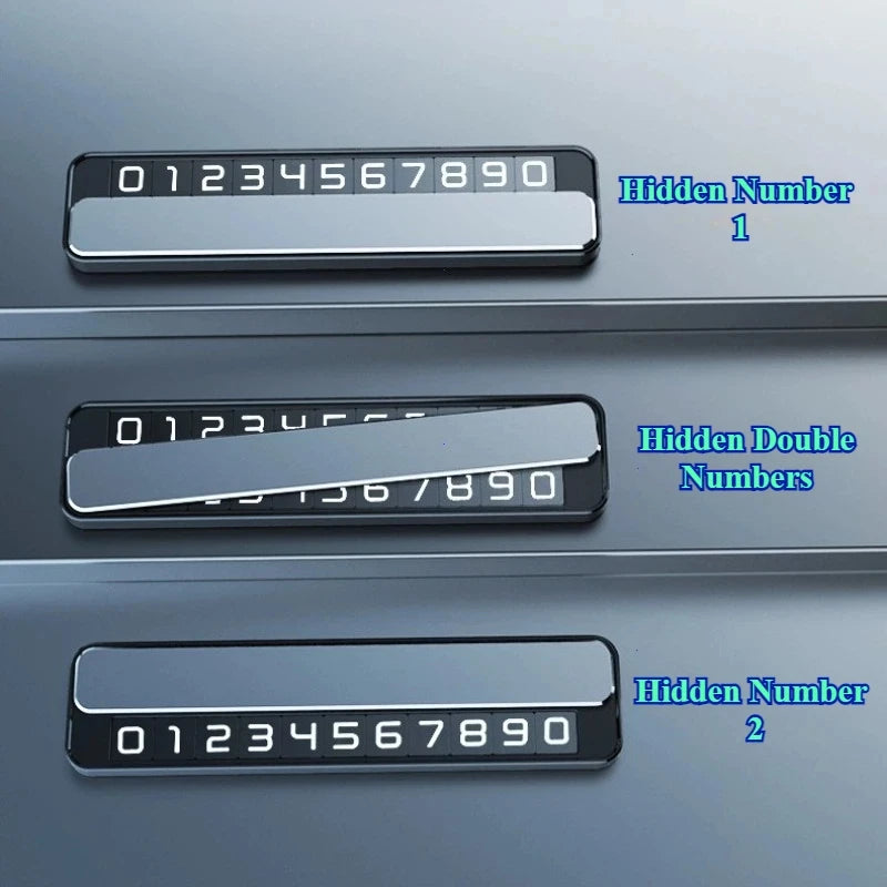 Double-number Temporary Parking Sign Car Moving Number Plate Creative
