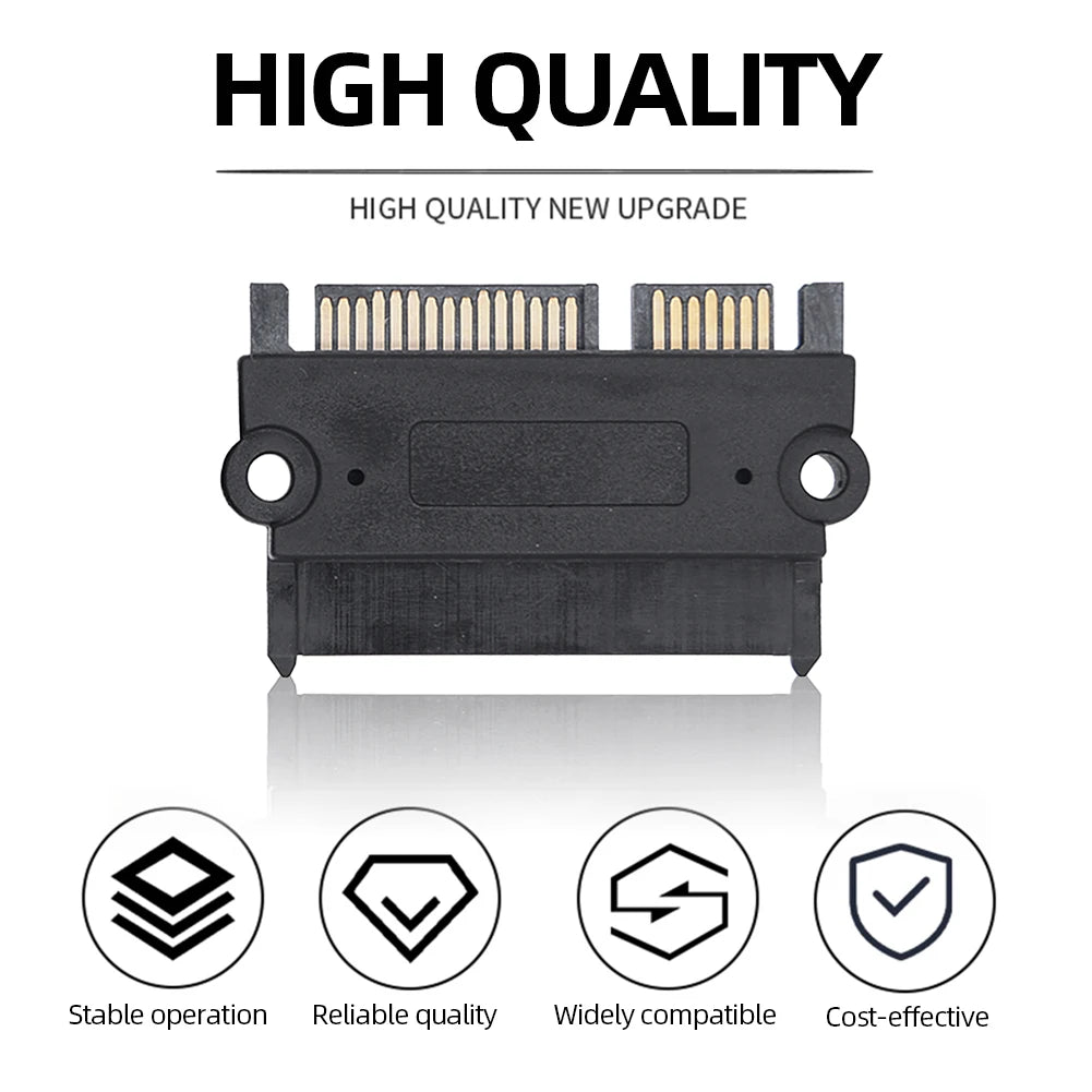 1- SATA Male Female Power Data Adapter Converter 22Pin 7+15