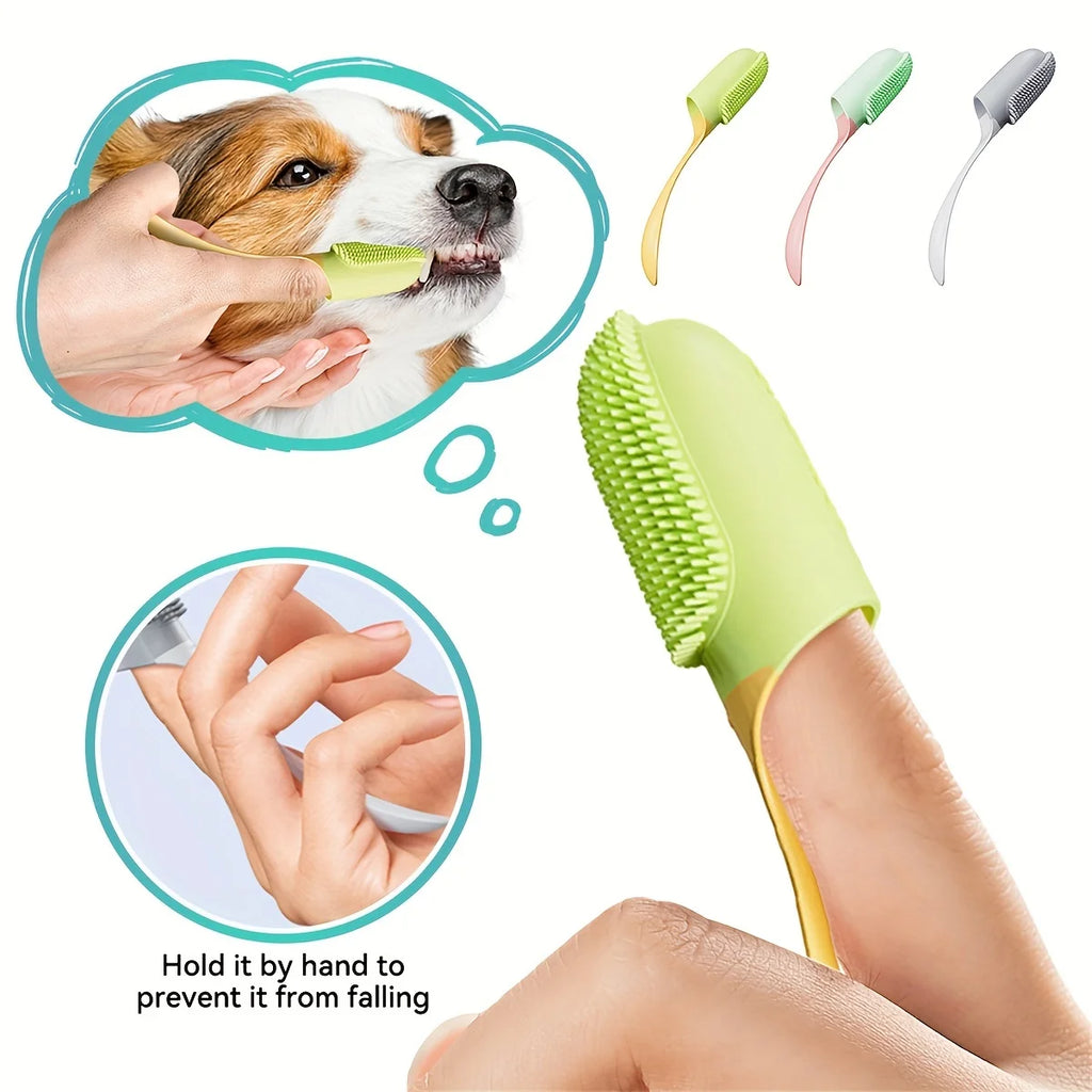 Dog Toothbrush Cleaning Finger Dogs Food Grade Silicone Cats Dental