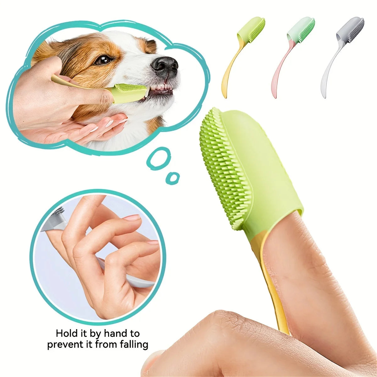 Dog Toothbrush Cleaning Finger Dogs Food Grade Silicone Cats Dental