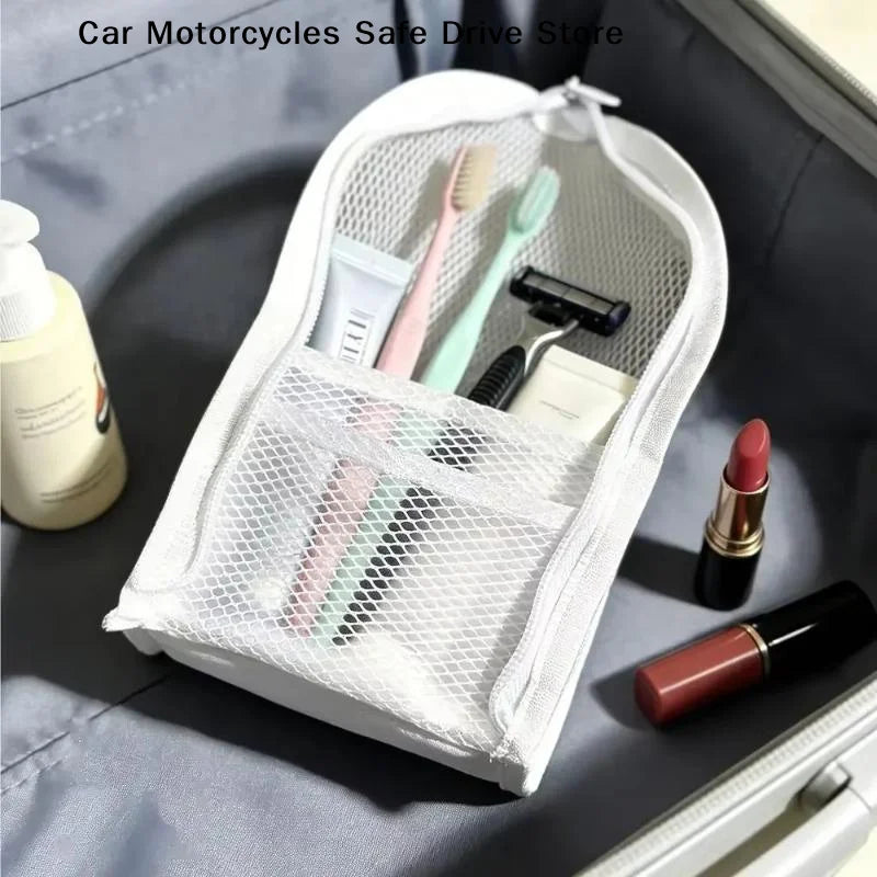 CMLarge Capacity PVC Cosmetic Bag Waterproof Space Saving Toothbrush