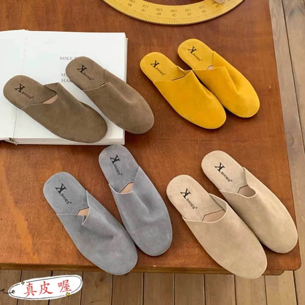 Cover Toe Flat Shoes Female Mules Women 2025 Ladies' Slippers Loafers