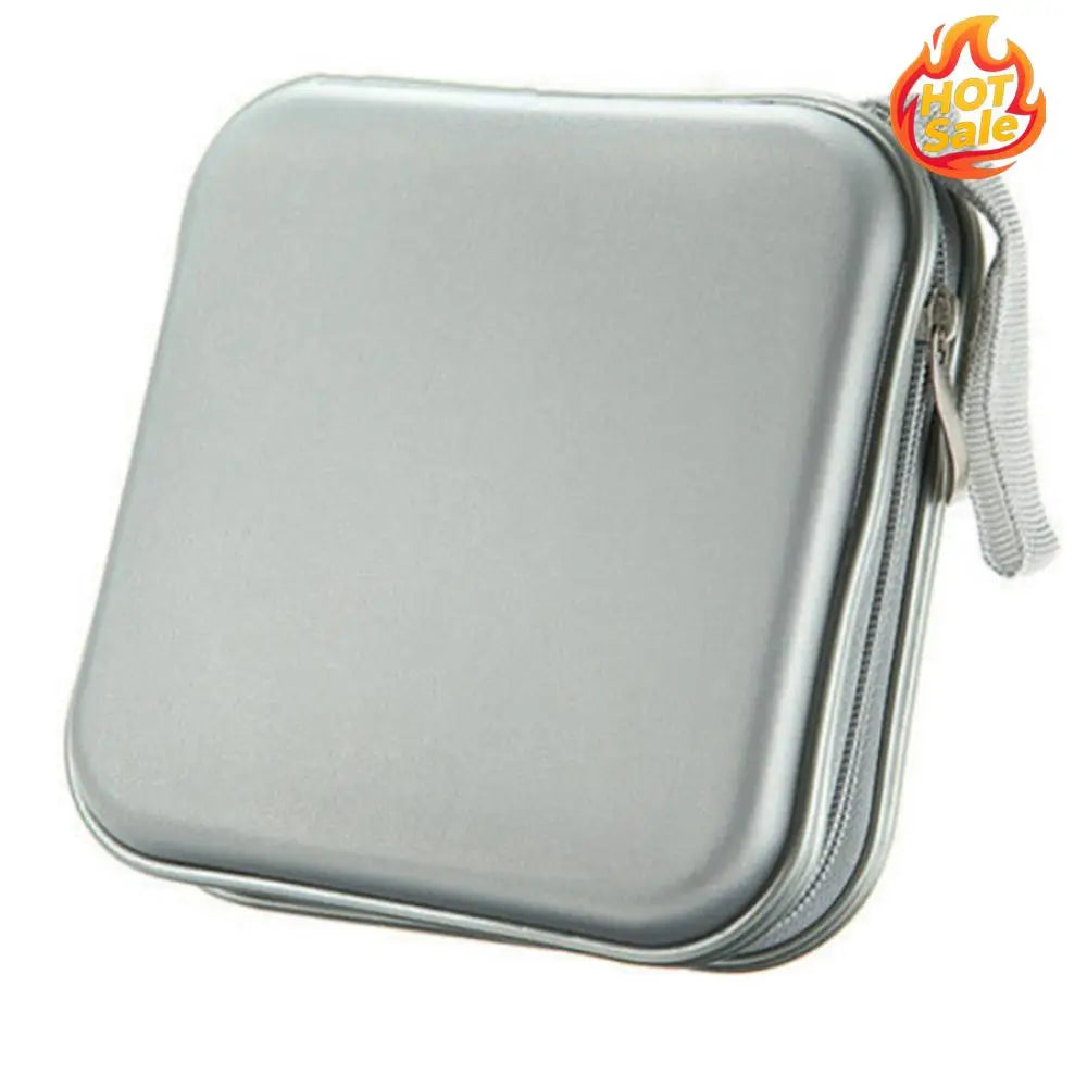 Portable 40Pcs Disc CD DVD Wallet Storage Organizer Case Boxes Holder CD Sleeve Hard Bag Album Box Cases with Zipper Zpaxo