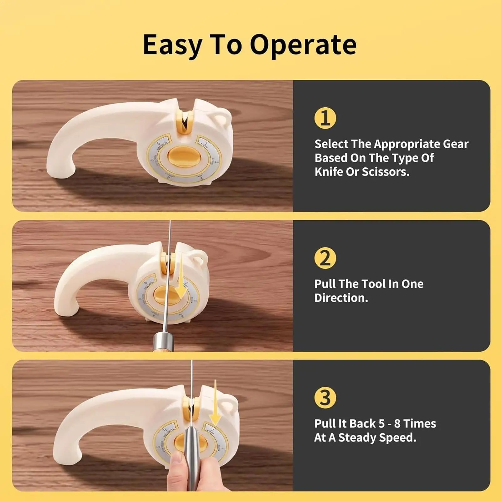 Cutter Sharpener Tool Knob Angle Control Kitchen Gadgets Slicing Home