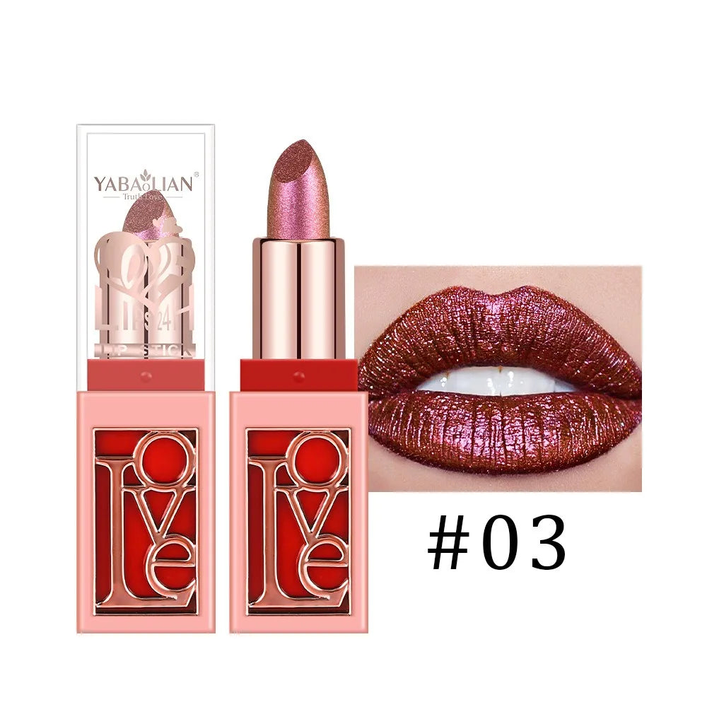 Metallic Green Chameleon Lipstick Changing Shimmer Glitter Diamond Zpaxo 03