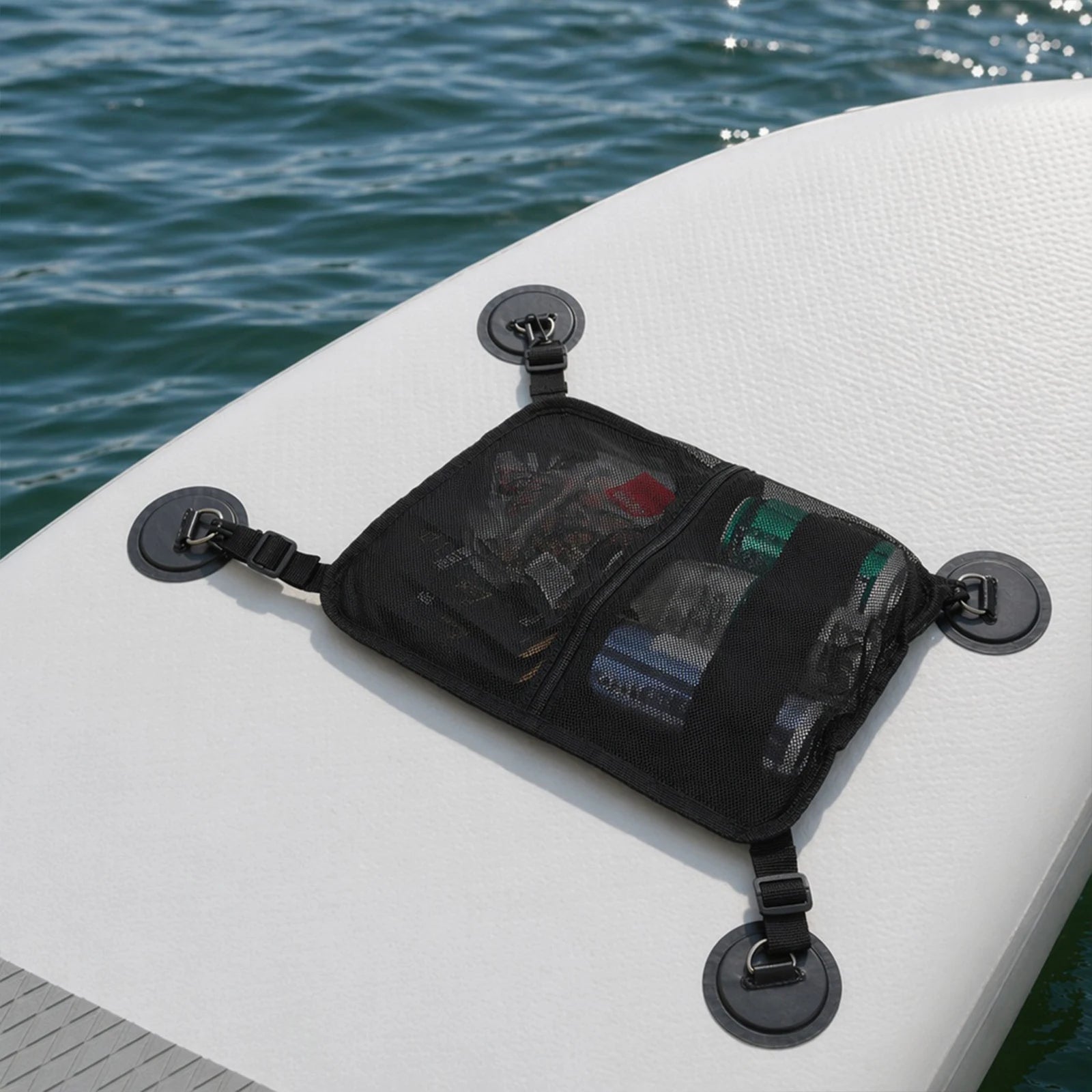 Portable Mesh Deck Storage Bags Fixing Buckle SUP Kayak Bag