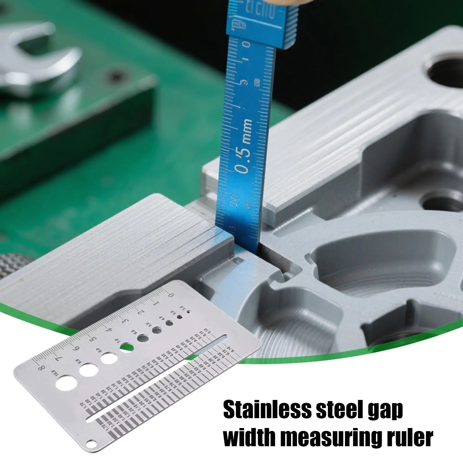 Crack Scale Gauge Accurate Gap Ruler Multifunctional Crack Width Gauge for Concrete Wall Home Monitoring Construction Zpaxo