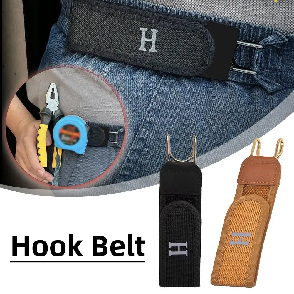 Adjustable No Buckle Stretch Belt Buckleless Hook Soft Edge Pad Elastic Invisible Buckless Belt for Jeans Pants Waist Belt Gift Zpaxo