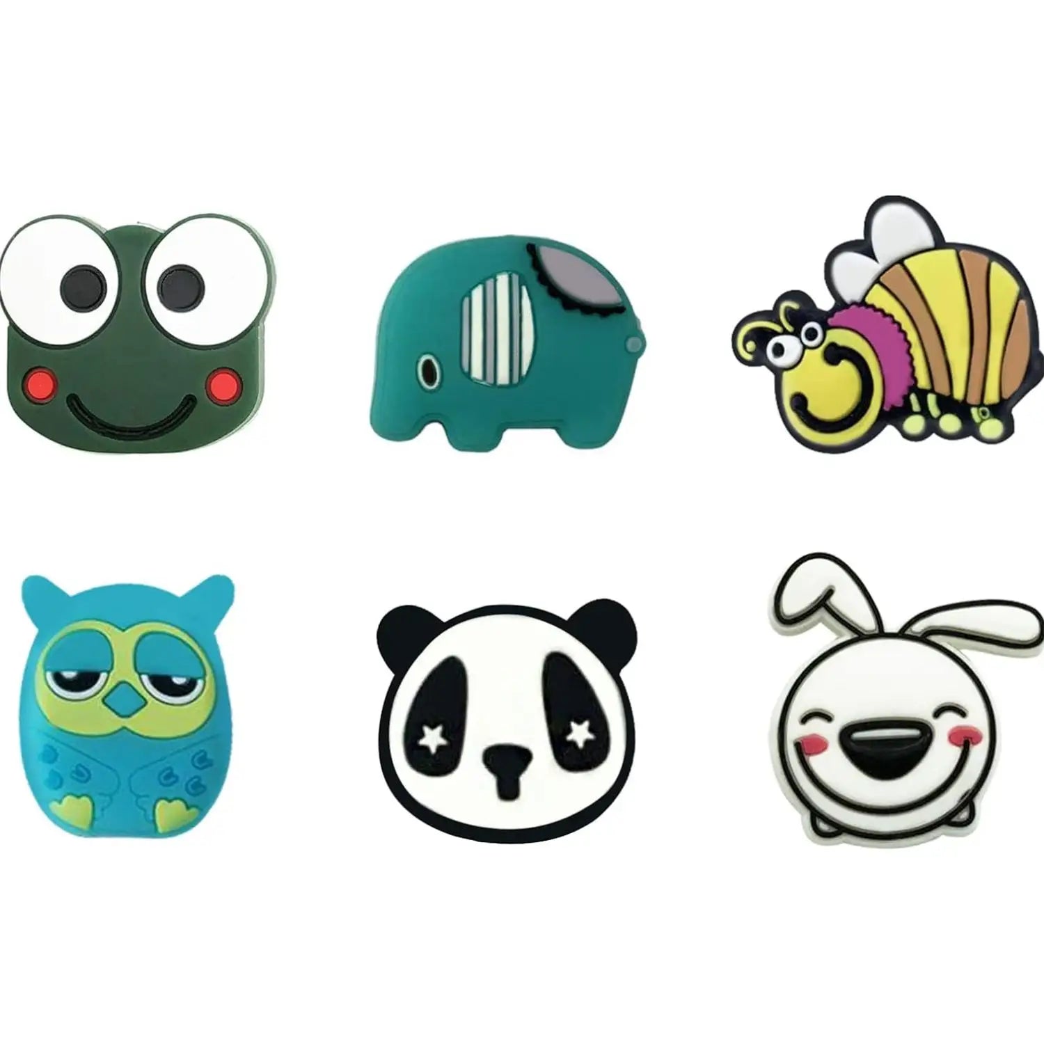 6-Pack Cute Animal Tennis Racket Dampeners | Vibration Absorbers
