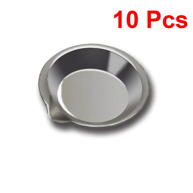 1-10pcs Stainless Steel Painting Palette Spouted Color Bowls Oil Paint Trays Paint Color Mixing Cups For Art Stationery Supplies Zpaxo 10pcs With mouth