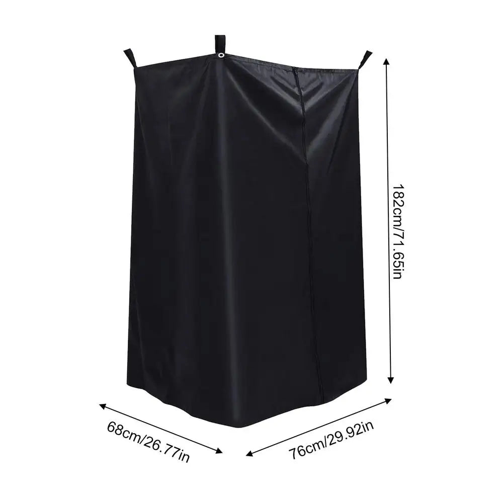 Portable Privacy Shower Tent Outdoor Waterproof Changing Room Shelter for Camping Hiking Beach Toilet Shower Bathroom Beach Boat Zpaxo Black