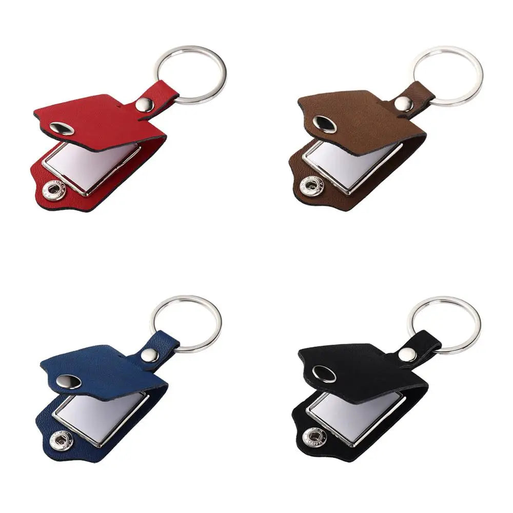 Couples Friends Gifts DIY Photo Keyring PU Leather Metal Key Chains Fashion Photo Frame Car Key Ring Thanksgiving Zpaxo