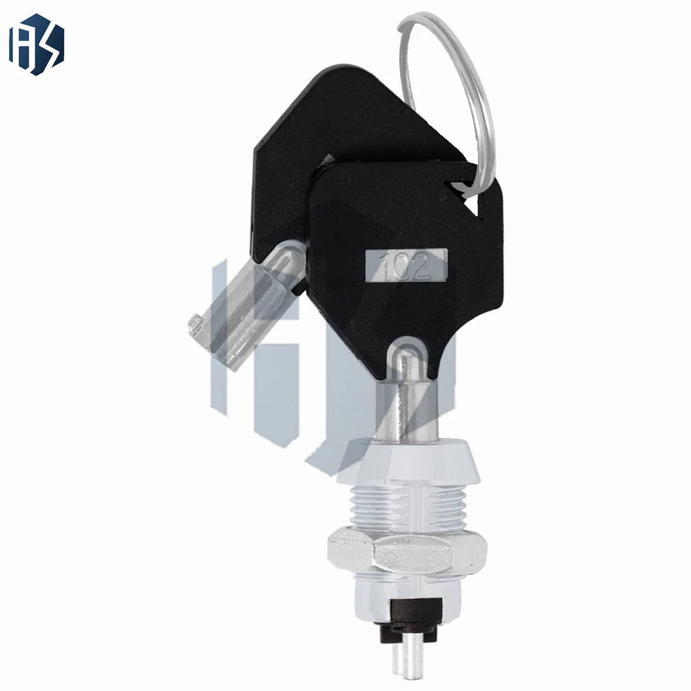 S1201 Electronic Power Lock (1PCS): 12MM Stainless Steel, Double-Side Pull-Out Key Switch (0.5A/250V AC, 2 Keys Included) Zpaxo