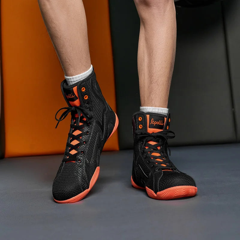 Lexsan Training Wrestling Shoes Men Female Fitness Boxing Mesh Zpaxo