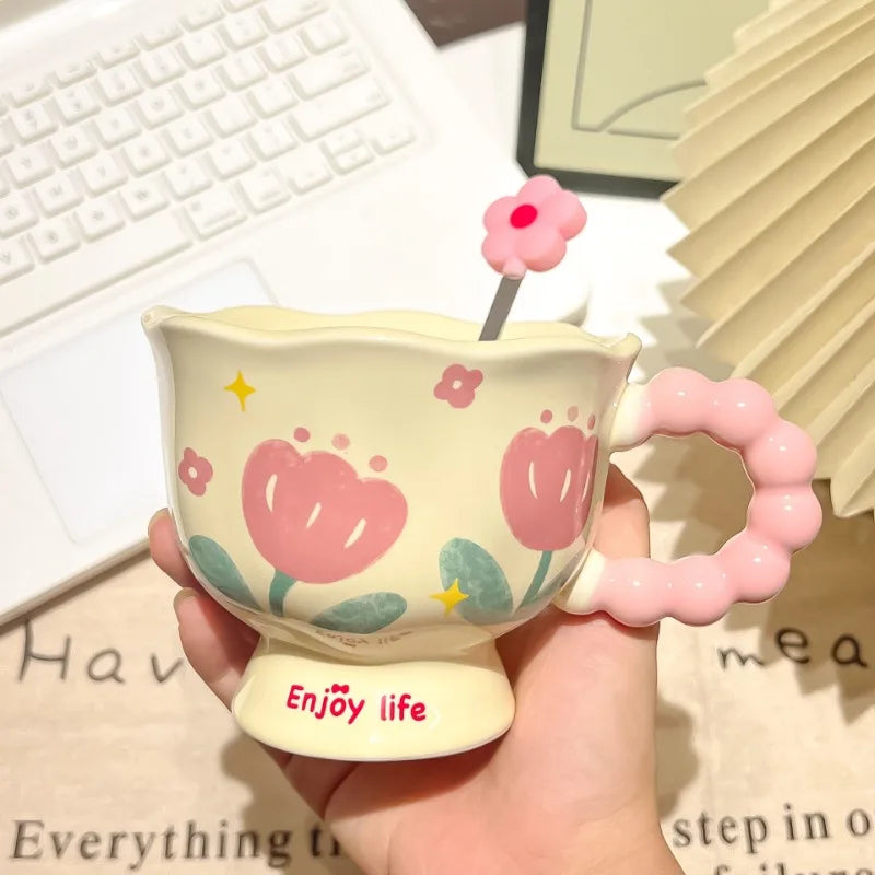 Household Ceramic Cup Equsite Water Girls Birthday Souvenir Coffee