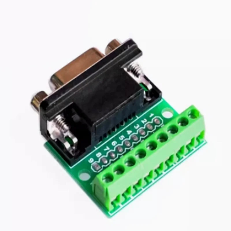 DB9 male and female adapter screw terminal block, 9-pin 9-hole RS232 RS485 conversion board Zpaxo