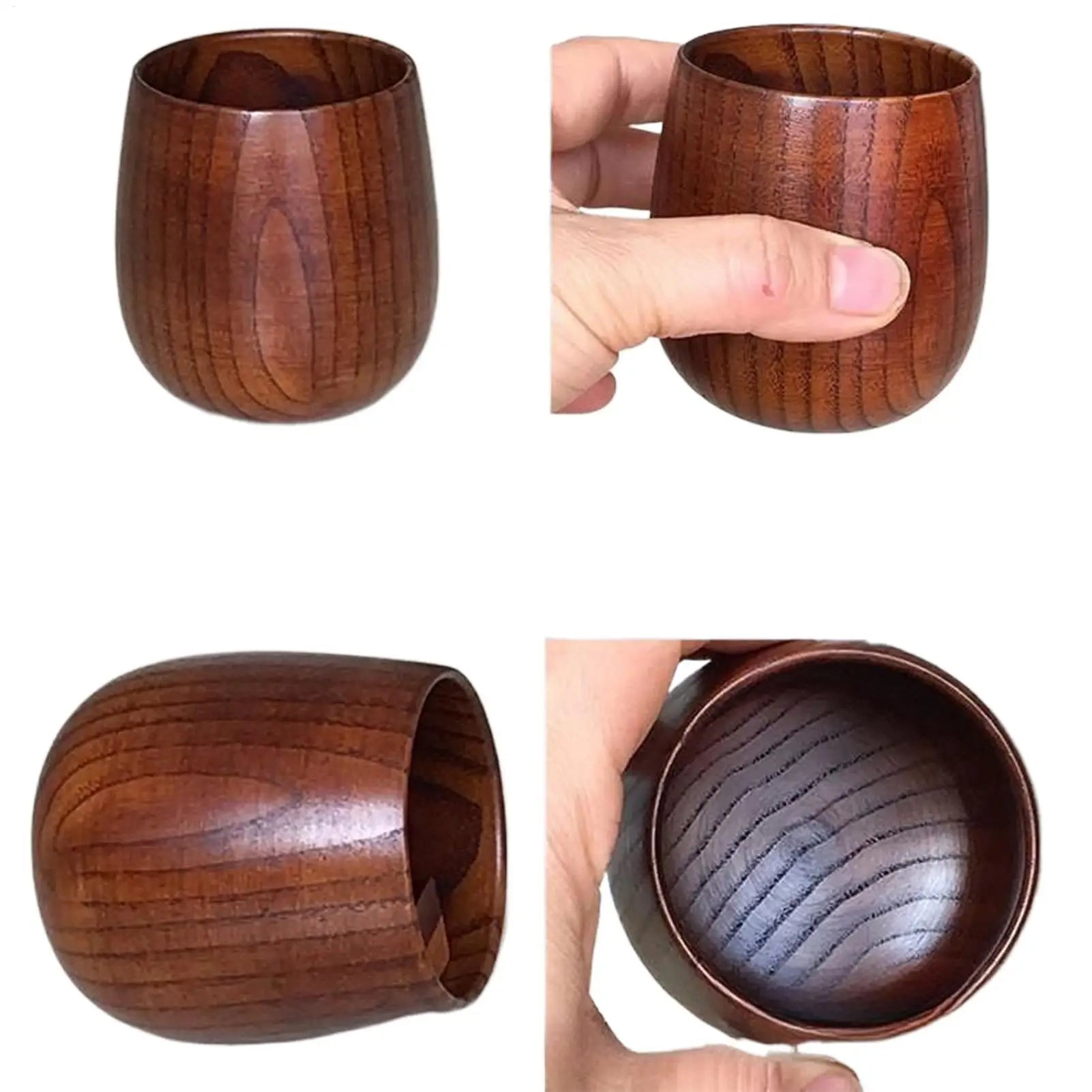 Rustic Wooden Whiskey Cups Handmade Charred Drinking Glasses Vintage