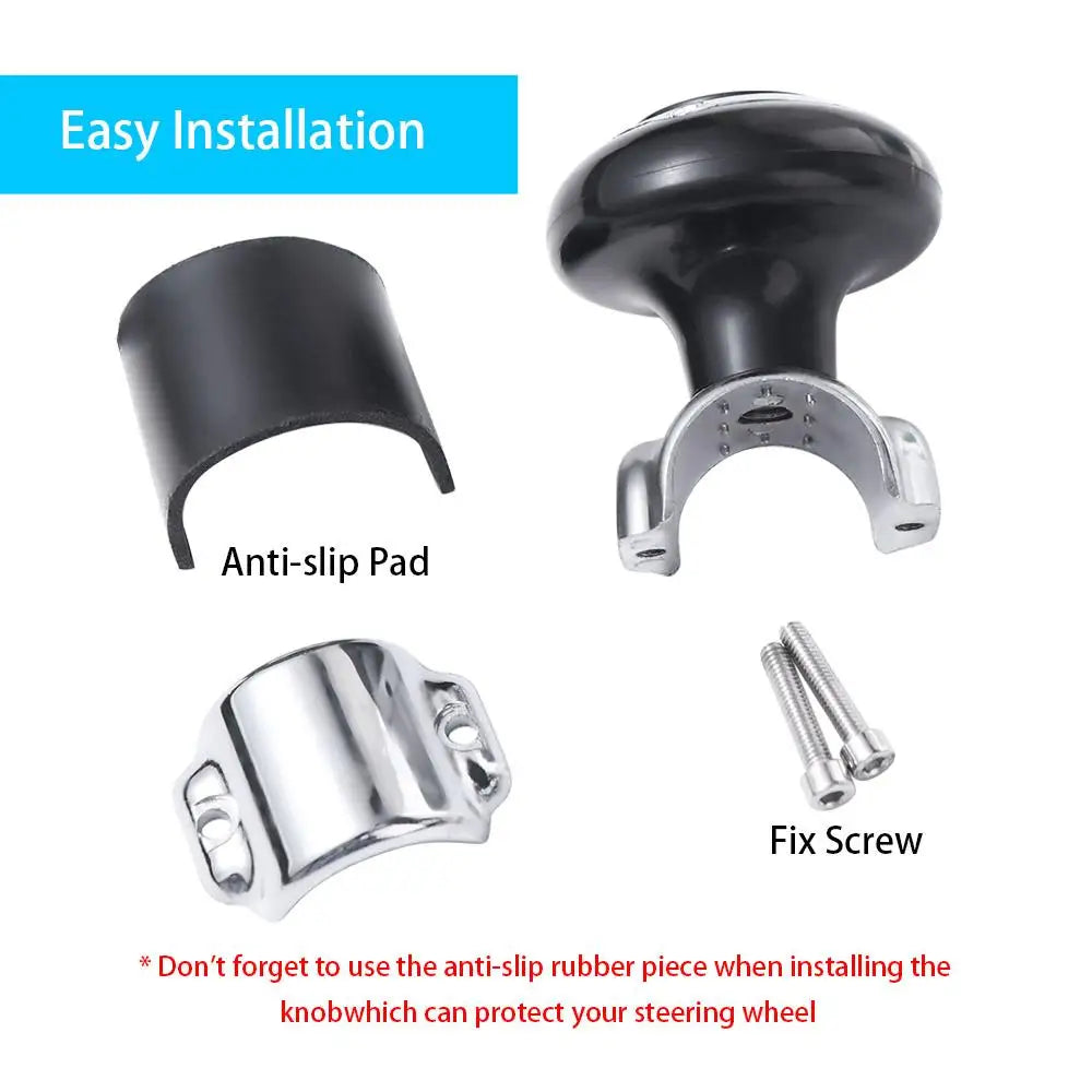 Universal ABS Steering Wheel Spinner Knob Rotating Adapter Ball Zpaxo