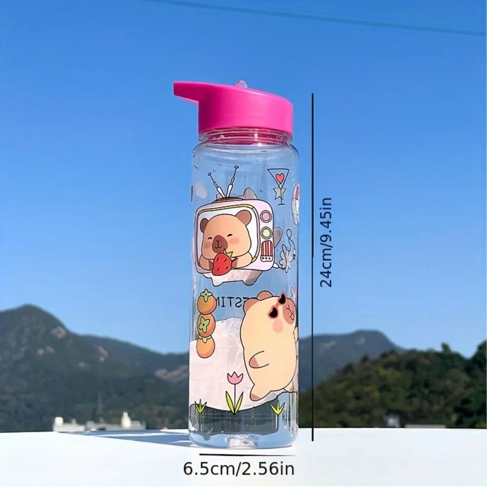 Cute Portable Capybara Sports Outdoor Straw Cup Water Very Suitable