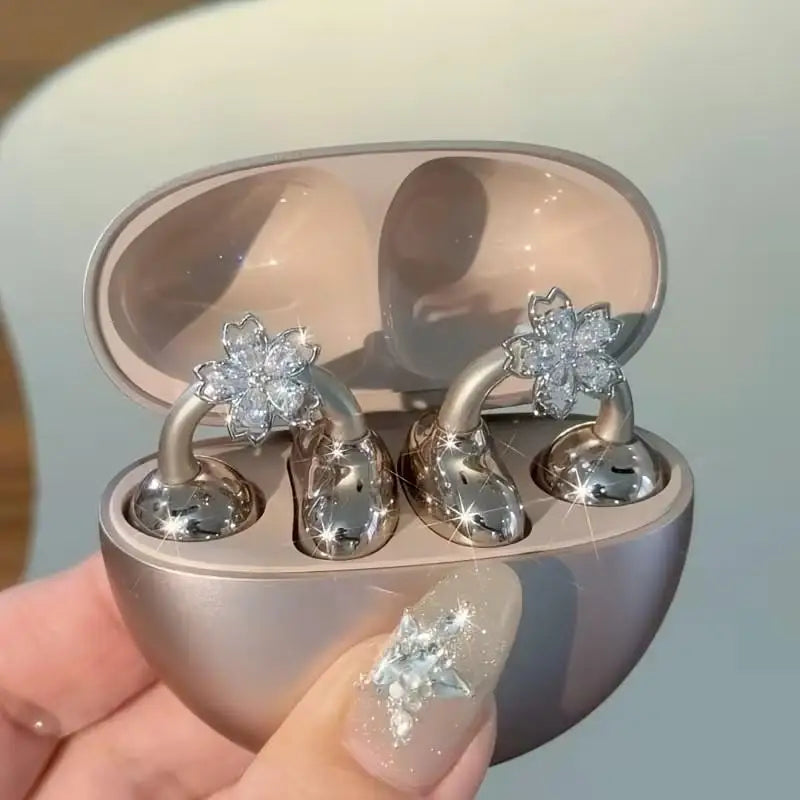 Rhinestone Earbud Decoration Clips – DIY Zircon Charms (1 Pair)