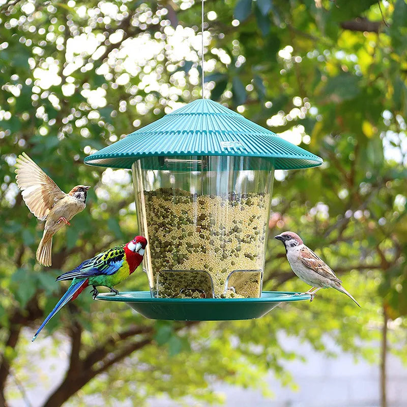 Waterproof Hanging Wild Bird Seed Feeder Feeding Tool Garden Paddock