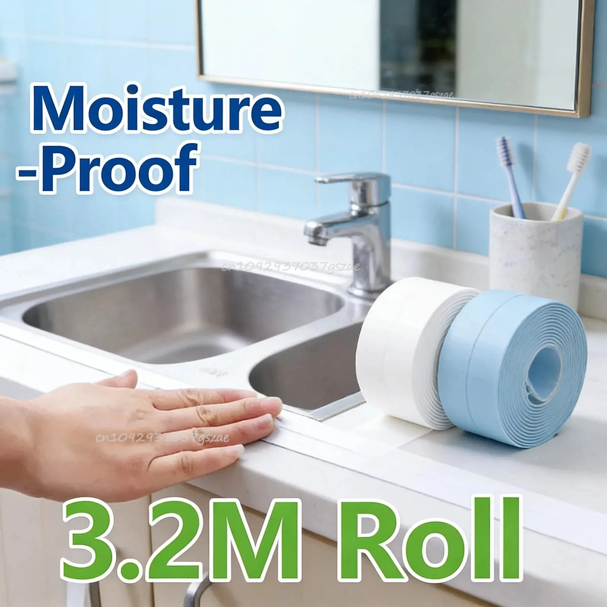 Bathroom Waterproof Wall Stickers Sealing Tapes Wall Decorations PVC Adhesive Sealling Strips Sink Edge Tape Kitchen Accessories Zpaxo