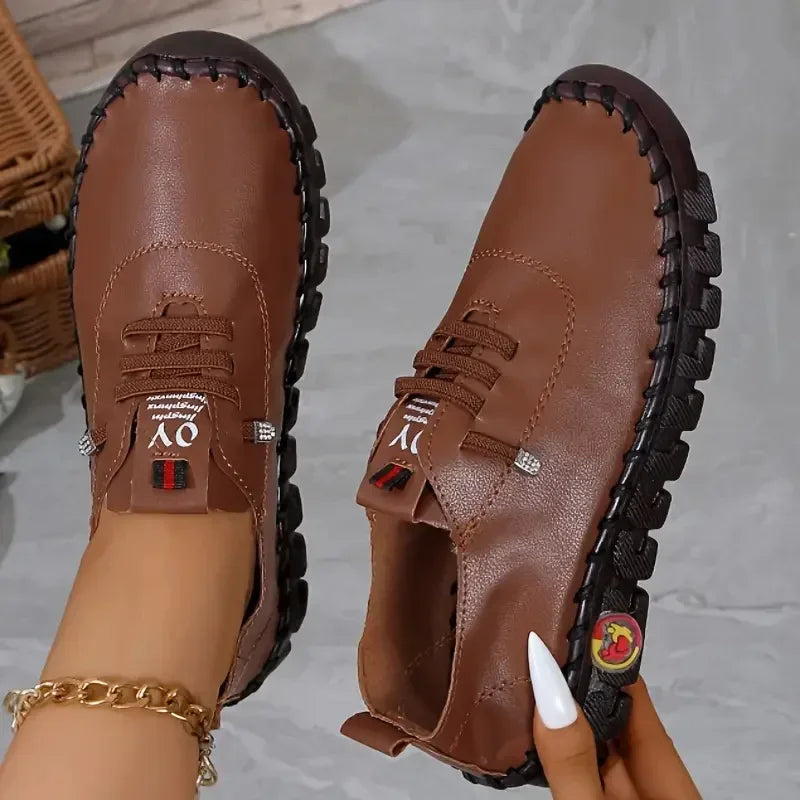 Women Sneakers 2024 Spring Summer Loafers Soft-soled Roman Breathable Zpaxo Brown 39