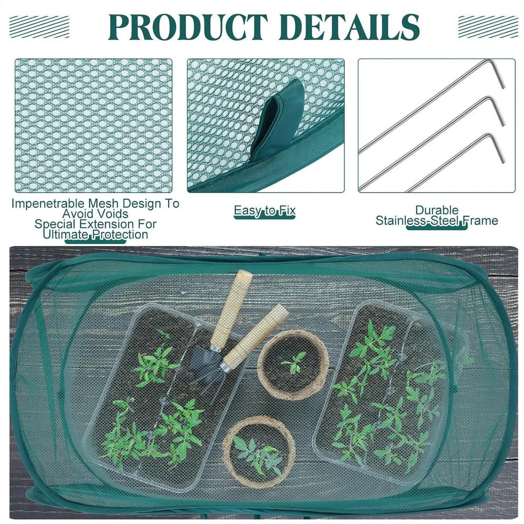 Popup Mesh Plant Cover Bird Barrier Net Cage Protector Vegetable